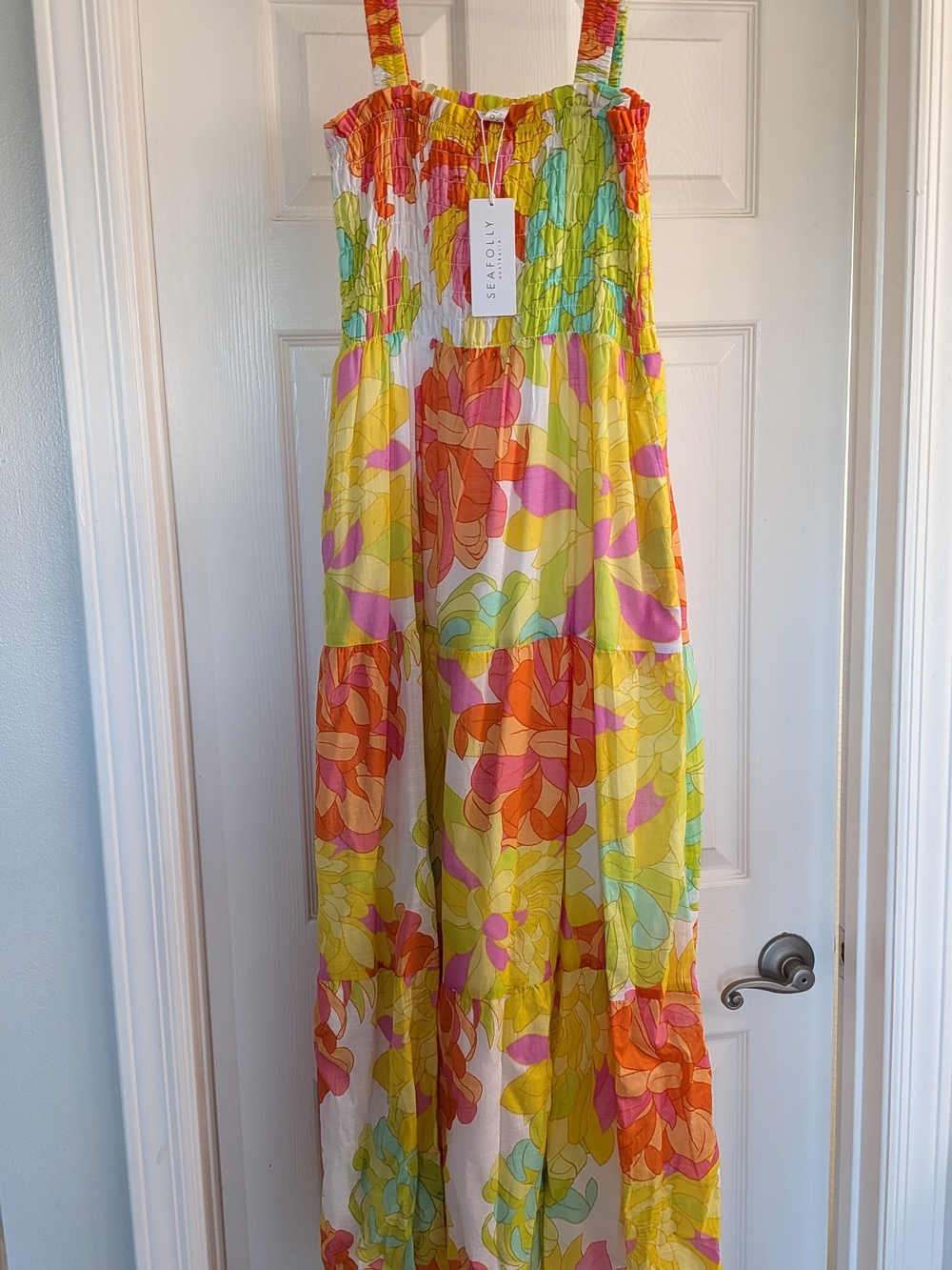 Seafolly Yellow Multi Floral Maxi Dress
